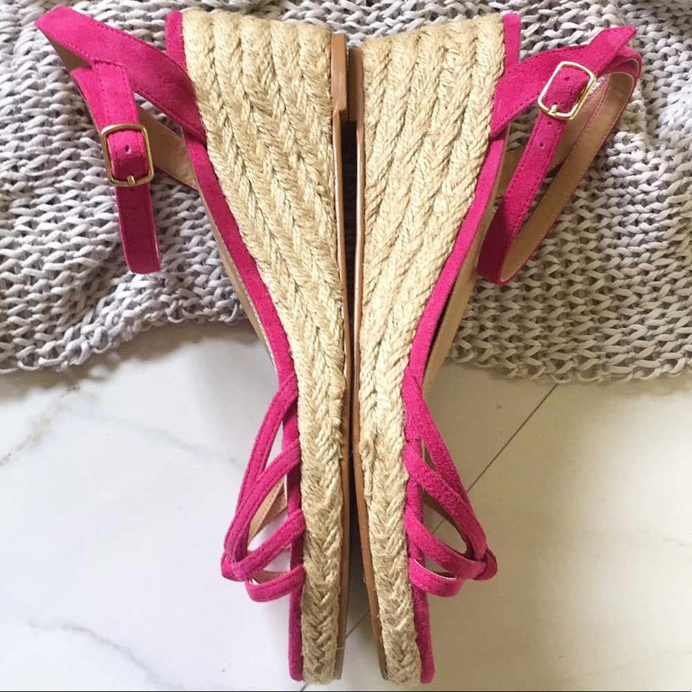 Fitzwell Emma Fuschia Wedge Espadrille - Picture 4 of 14